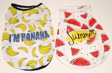 Dog Cat Tank Top Shirt Clothes Breathable Mesh Sleeveless 2pk 11" Back Length