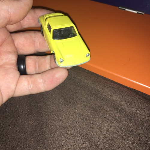 Vintage Ertl 1970's Porsche 911 Yellow w/Jeweled Headlights Hong Kong USED READ - Picture 6 of 11