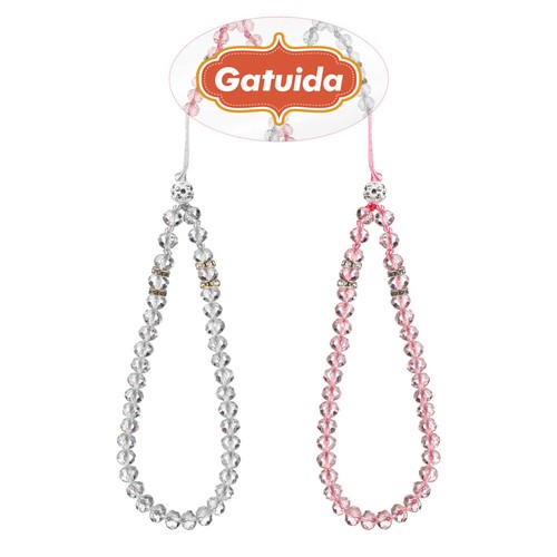 2 Pack Handy Lanyard Schlüsselband Aus Telefonperlen Telefonzubehör - Zdjęcie 2 z 12