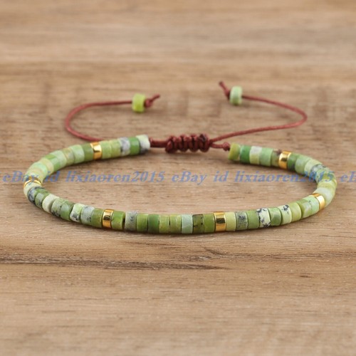 Natural Crystal Stone Bracelet Gemstone Beaded Dainty Healing Bracelet Handmade - Picture 25 of 59