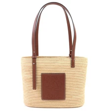 Excellent LOEWE Square basket bag small Anagram basket bag Raffia A223099X02