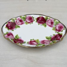 Royal Albert Bone China Old English Rose vassoio ovale 8 pollici piatto caramelle