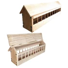 Wooden Pigeon Feeder Wood Bird Dispenser Pigeon Supplies Chicken Feeder Bird