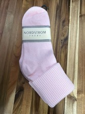 Nordstrom Pink Slouch Socks Size 9-11 Made in USA Vintage 80s 90s