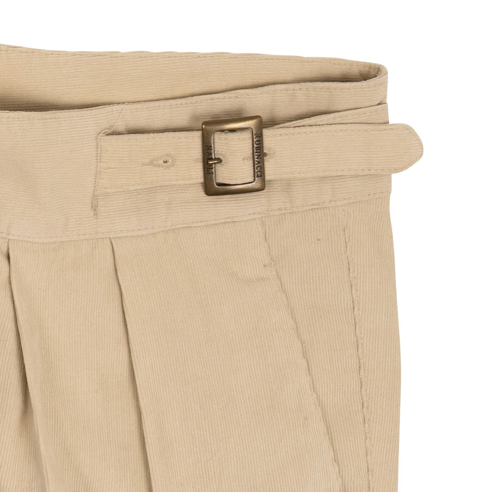RUBINACCI NAPOLI" Manny " Crema Pantalón Pana Algodón Talle Alto 32 US/ 48 Eu - Imagen 4 de 4