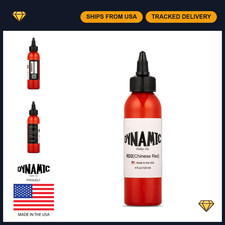 Vibrant Chinese Red Tattoo Ink - 4 oz, Made in USA, Long-Lasting Color, High Qua