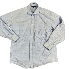 Tommy Hilfiger blue long sleeve dress shirt  Regular Fit  Size  17  34/35   GOOD