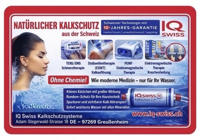   KALKSCHUTZ    IQ Swiss 10er aus der Schweiz schützt Ihre Immobilie 