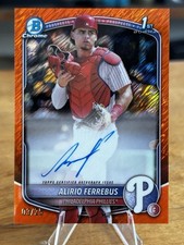 2025 Bowman Chrome Prospects Alirio Ferrebus #BCP-198 Orange Shimmer /25