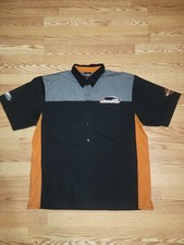 Harley Davidson Mechanic Shirt Mens Size XL Black Motorcycle Biker Button Up