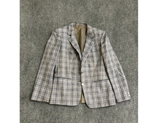 Burberrys Prorsum Mens Blue Plaid Blazer Sport Coat Made in Italy Vintage 42R
