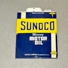 VINTAGE 12” SUNOCO MOTOR CAN PORCELAIN SIGN GAS OIL CAR TRUCK MOTORCYCLE