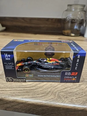 Bburago 1:43 2025 Red Bull RB21 Max Verstappen F1 Diecast Model Car Display Case
