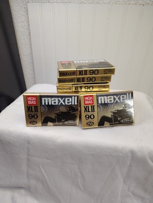 NEW & SEALED! Lot of 9 Maxell XL II 90 min. High Bias Type II Cassettes LOOK!