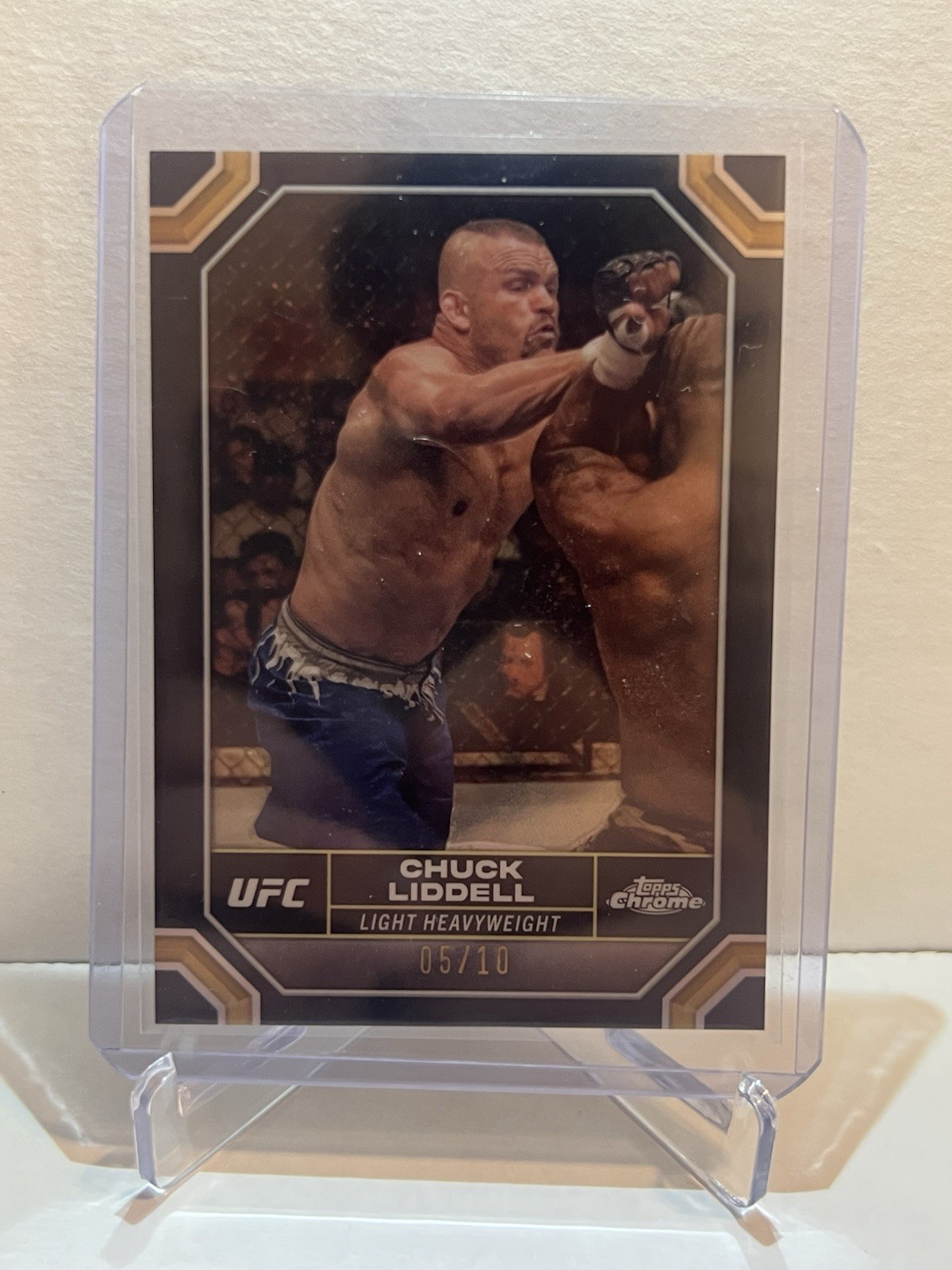 Topps 2024 Chrome UFC Chuck Liddell #46 Black Refractor /10 Serial Numbered