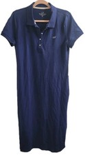 Vineyard Vines Pique Polo Midi Dress M Blue Whale Logo NWT Stretch Spring Summer
