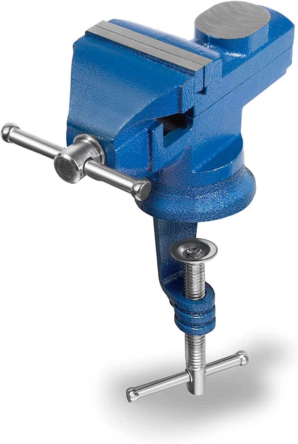 MORSA DA BANCO CON BASE GIREVOLE APERTURA MASSIMA 60MM FISSAGGIO A MORSETTO
