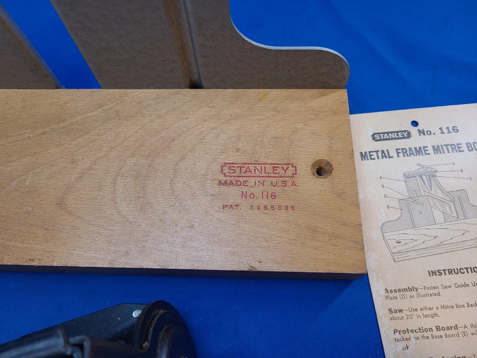 Vintage Stanley No. 116 Mitre Box - In the Box and in Unused EXCELLENT CONDITION - Image 2 of 4