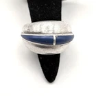 New ListingVTG Sterling Silver Lapis Lazuli Inlay Dome Ring Size 7.5 Modernist Statement