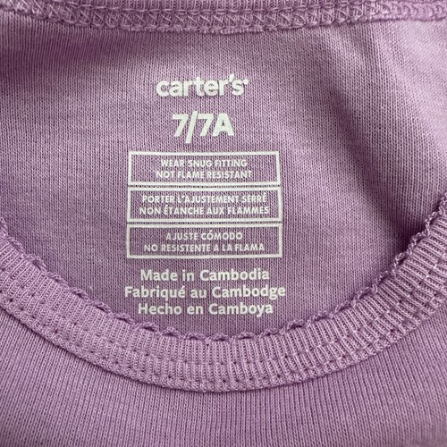 Carter’s 4pc Cotton Summer Pajamas Set Girls 7 7A Shorts Pants Mermaid NWT! - Picture 7 of 15