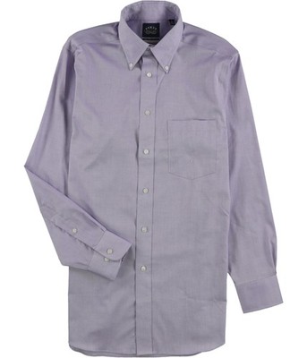 Eagle Mens Non Iron Button Down Dress Shirt, hyacinth, 15 Neck