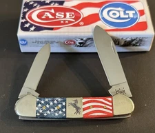 🔥 2013 Case XX Colt 62131 American Flag Canoe Pocket Knife Old Glory Series