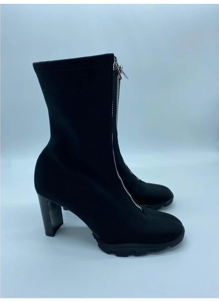 $750 Alexander Mcqueen Mujer Negro Slim Tread Botas Talla US 8 EU 38 Nuevo Foto 2 de 4