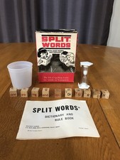 VINTAGE 1963 SPLIT WORDS COMPLETE SPELLING GAME HOLIDAY GAMES USA MADE