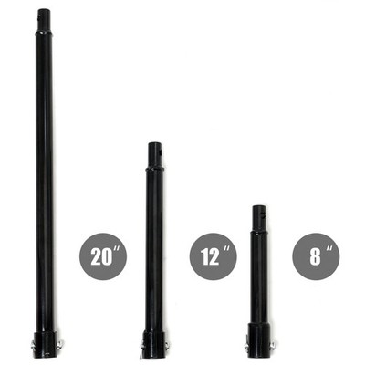 XtremepowerUS 3-Pieces Post Hole Digger Auger Extension With 3 Sizes 20'' 12'' 8''