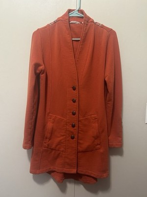 Soft Surroundings  Nuance Long Jacket Mandala Detail Button Size Small