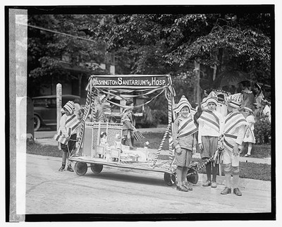Photo:1924 Takoma Park Parade Washington Sanitarium Float Children