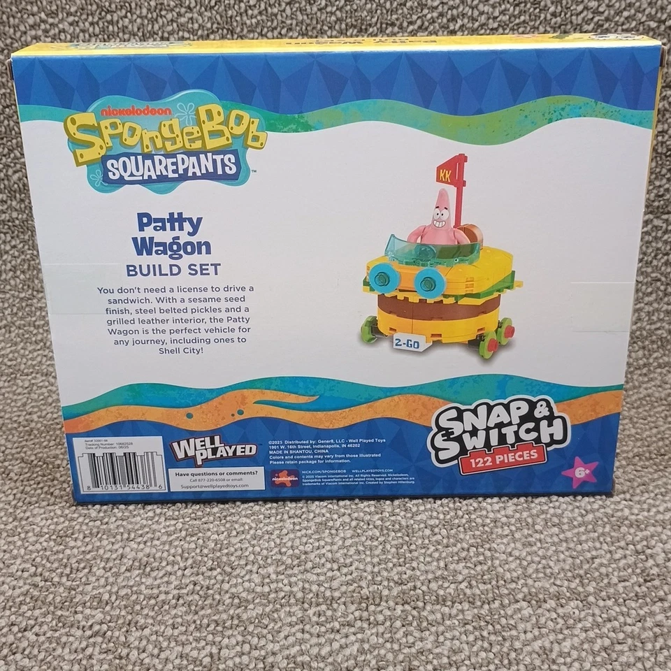 Spongebob Squarepants 122pc Snap & Switch: PATTY WAGON Build Set #32001-08 New - Image 2 of 4