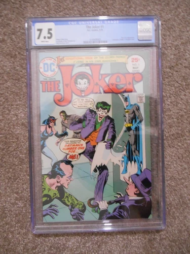 The Joker #1 CGC 7.5 DC Comics White Pages 1975 First Issue White Pages Grade!