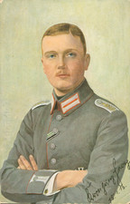 Kronprinz Georg von Sachsen in feldgrauer Uniform, Feldpostkarte