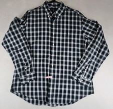 Polo Ralph Lauren Mens Shirt XL Green Blue Plaid Casual Button Up Long Sleeve