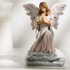 Guardian Angel Statue with Praying Hands - Sympathy, Remembrance, Healing