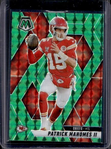 2025 Panini Mosaic Patrick Mahomes II Green Prizm #200 Chiefs