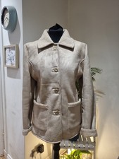 Vintage Stormafit Suede Jacket Beige/Cream Fleece Lined Size 12-14 VGC