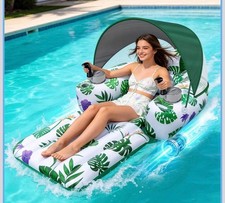 GIGIGO Motorized Pool Float for Adults, Rechargeable Electric Inflatable