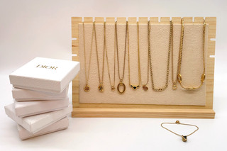 Christian Dior CD Logo/Rhinestone Gold Necklace/Bracelet Lot of 10 W/Box V090002