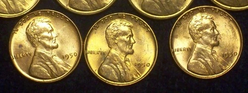 (3) 1950-P UNC - LINCOLN WHEAT CENT - WITH ISSUES - NICE DETAILS - SEE PICS!