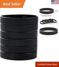 6pcs Eco-Friendly Black Silicone Wristbands - Ideal for Events, Sports  Parties