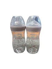 NUK Smooth Flow Anti Colic Baby Bottle, 9 oz, 2 Pack, Pink Hearts ~No Box