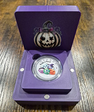 Halloween 2021 "Trick or Treat" Maple Leaf 1 oz colourised Silver Coin