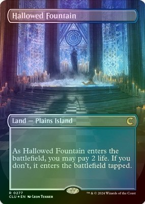 1 x Hallowed Fountain -  Foil - Ravnica: Clue Edition - LP - MTG - JPL