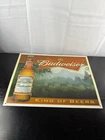 Rare Budweiser Beer Vintage Style Metal Bar Clydesdales Sign Man Cave 12.5X16