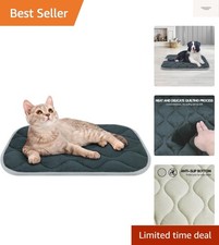 Flat Crate Mat with Anti-Slip Bottom Machine Washable Pet Kennel Pad for Dog ...