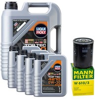 MotoröL Set 4210 0W-30 Liqui Moly 9 Liter + ÖLfilter FüR Mitsubishi L200 2.4