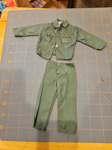 Vintage GI JOE Parts - Green Outfit  Uniform Shirt Pants Action Jackson Soldier