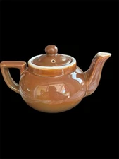 Fraunfelter Ohio Ceramic Mini Single Serving Teapot With Lid Brown 301 1/2